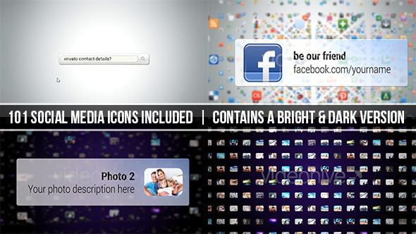 3D Social Media Image Grid Promo