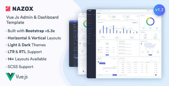 Nazox - Vuejs Admin & Dashboard Template