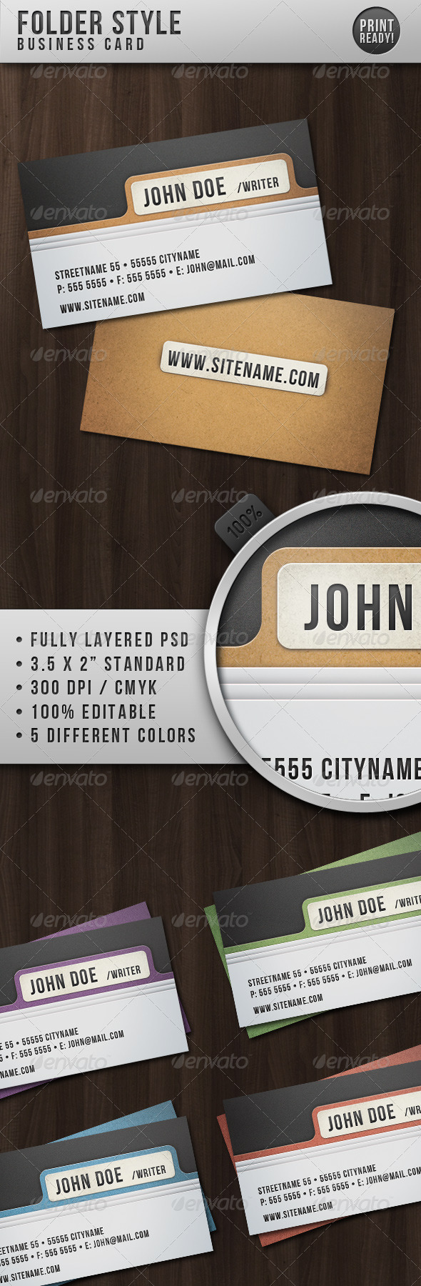 Folder Style Business Card - Creative Business Cards
