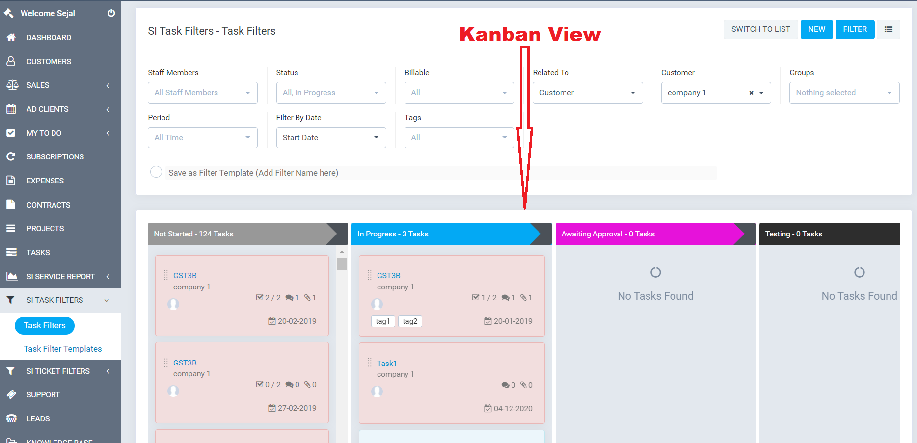 Custom Task Filters Module For Perfex Crm By Sejalinfotech Codecanyon Custom Task Filters Module For Perfex Crm By Sejalinfotech Codecanyon