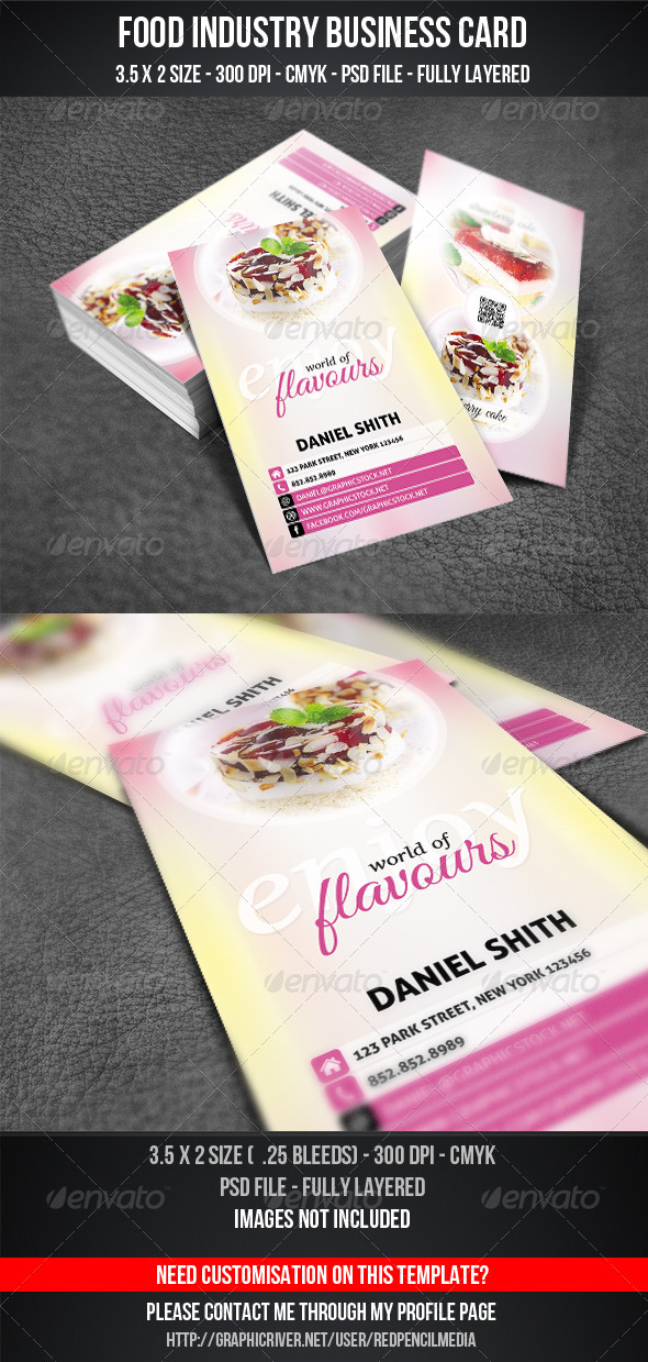 Food Industry Business Card - Business Cards Print Templates