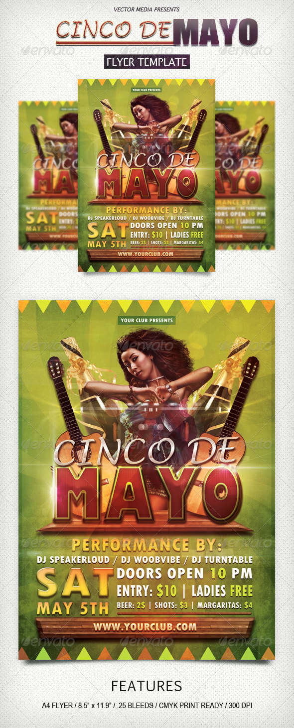 Cinco De Mayo - Flyer - Clubs & Parties Events