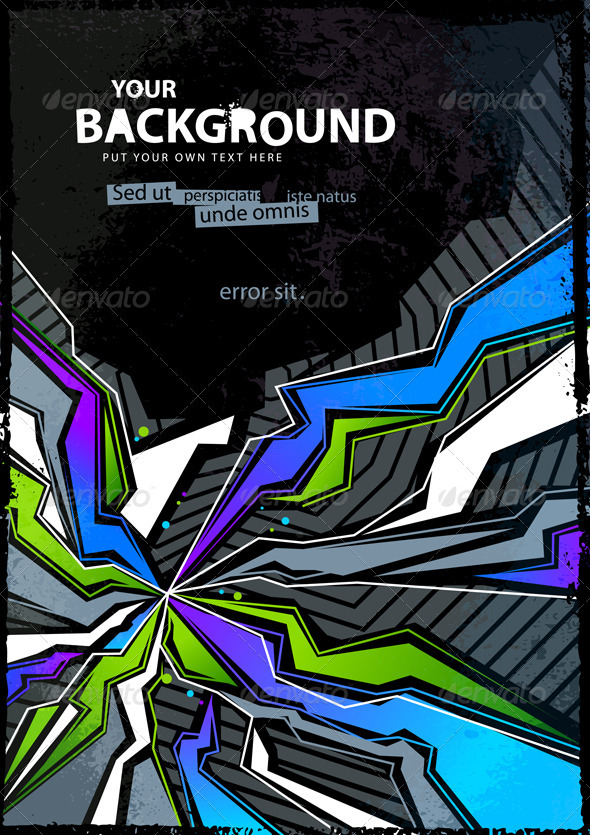 Cool abstract graffiti background