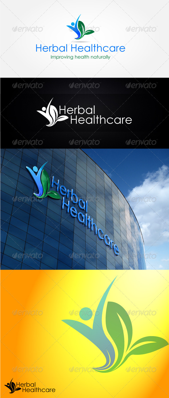 Herbal Healthcare Logo Design - Nature Logo Templates