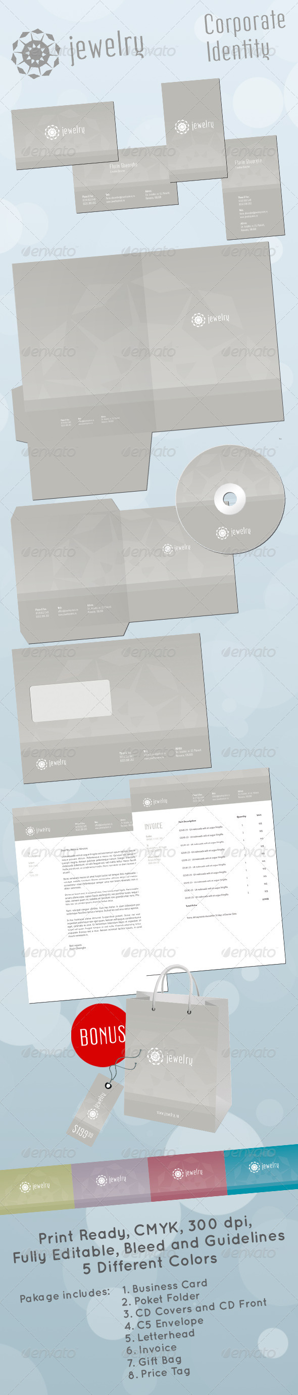 Jewelry Store Corporate Identity - Stationery Print Templates