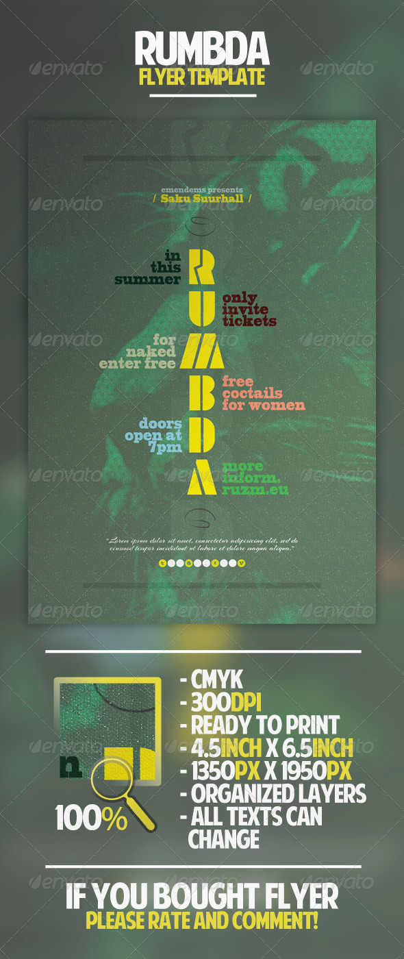 Rumbda Flyer Template - Concerts Events