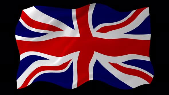 United Of Kingdom Flag Wavy National Flag Animation