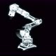 3D Seamless Loop Robotic arm Hand Hologram Wireframe - VideoHive Item for Sale