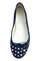 Silver stars blue lace flat ballerinas - PhotoDune Item for Sale
