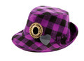 Purple squares borsalino with brooches - PhotoDune Item for Sale
