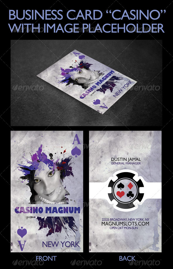 Business Card Template "Casino" - Business Cards Print Templates