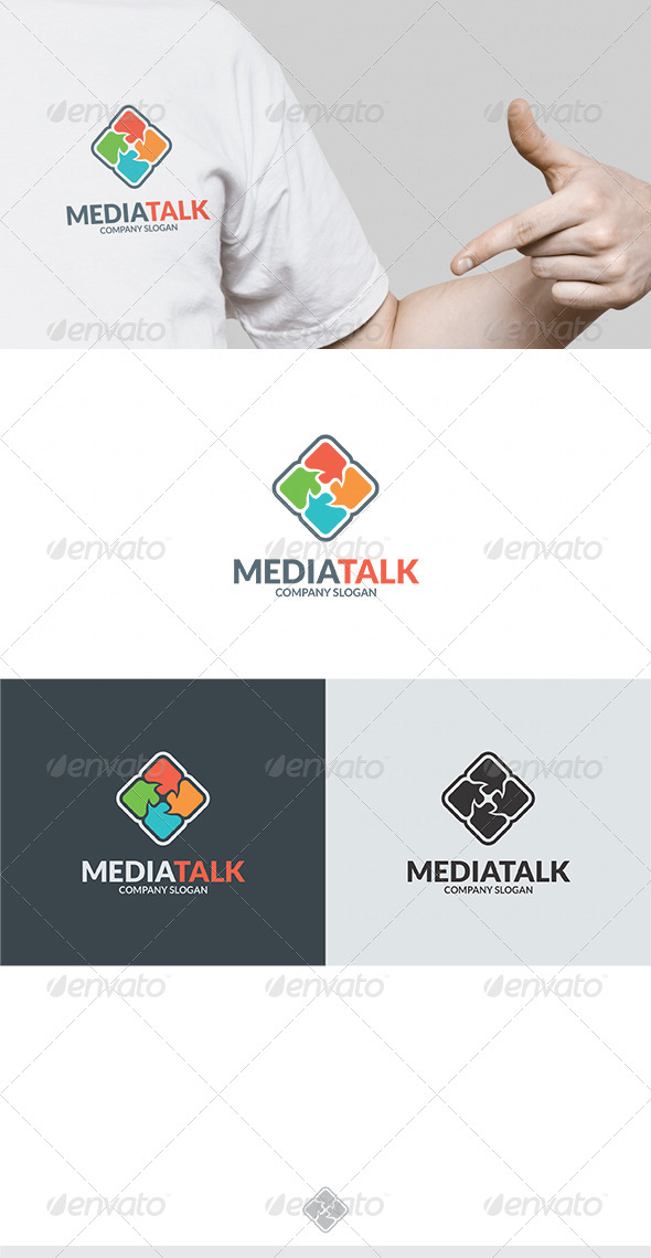 Media Talk Logo - Vector Abstract