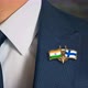 Businessman Friend Flags Pin India Finland - VideoHive Item for Sale