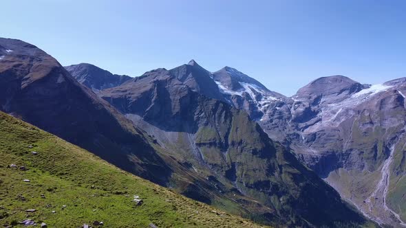 Fantastic Aerial View of Grossglockner Mountains in Austria alt