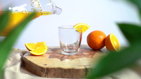 Orange Juice Filled in a Glass