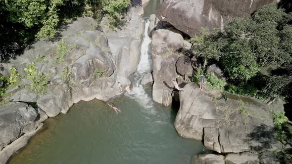 DRONE AERIAL SHOT PERSON JUMPING alt