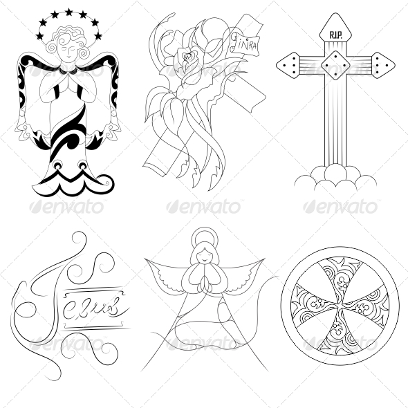 Jesus Religious Vector Designs Pack - Religion Conceptual