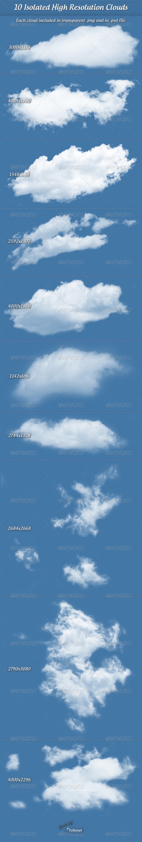 Clouds - Nature & Animals Isolated Objects