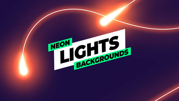 Neon Lights Backgrounds Elements template preview