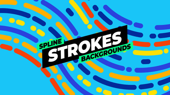 Spline Strokes Backgrounds Elements template preview