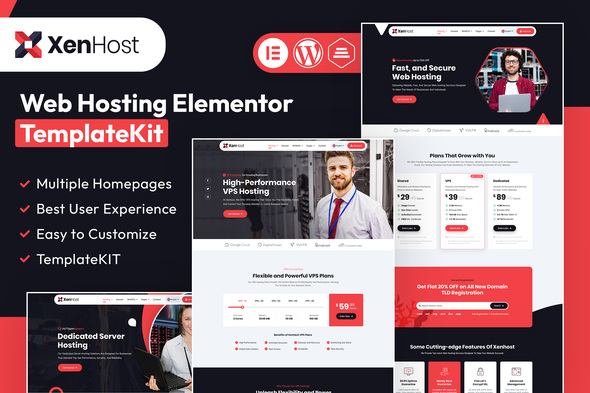 XenHost - Web Hosting Elementor Template Kit