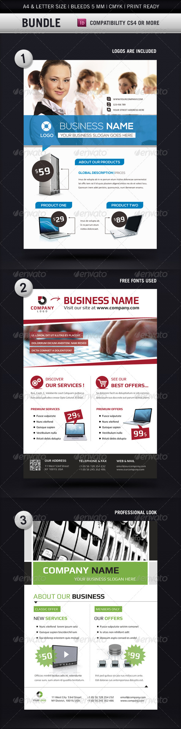 Business Flyer Templates A4 & Letter Bundle - Commerce Flyers