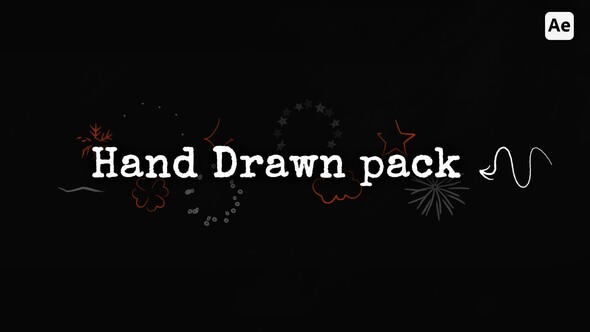 Hand Drawn Doodle Pack | AE Elements template preview