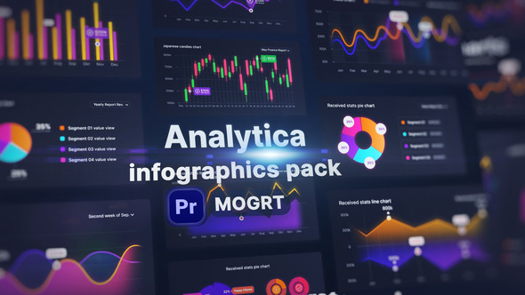 Analytics Infographic Toolkit MOGRT - Animated Charts & KPI Dashboards for Premiere Pro Premiere Pro template preview