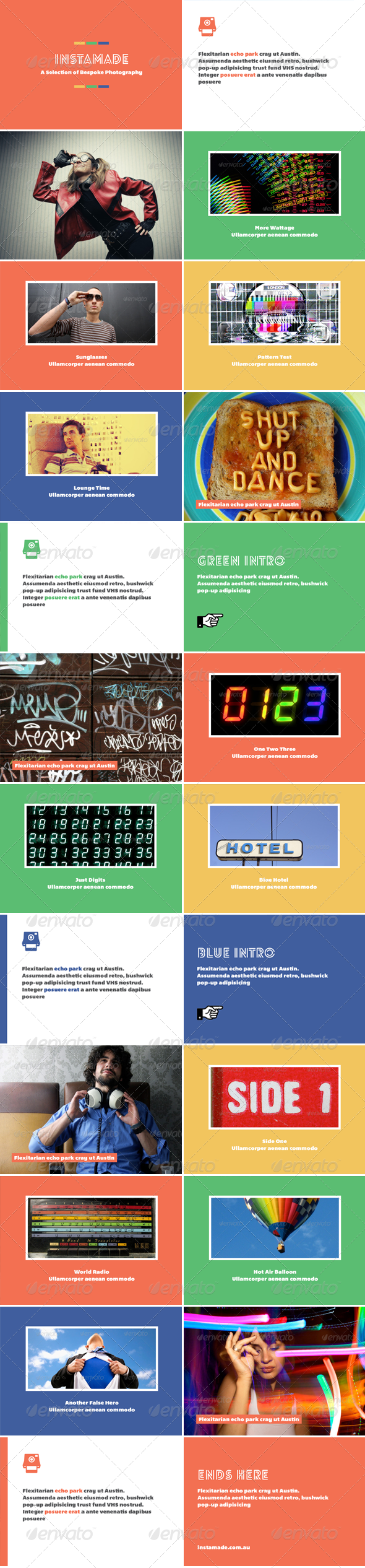 Instamade - Photo Album or Folio Template - Photo Albums Print Templates