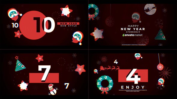 Christmas Countdown Elements template preview