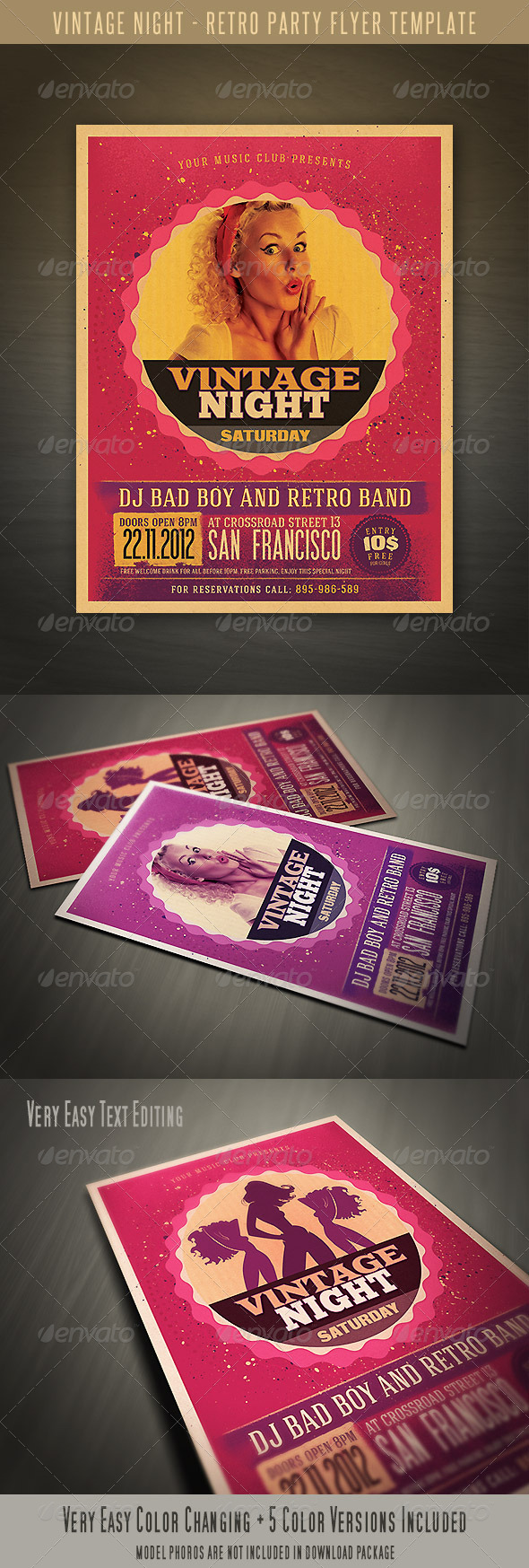 Retro Style Party Flyer - Events Flyers