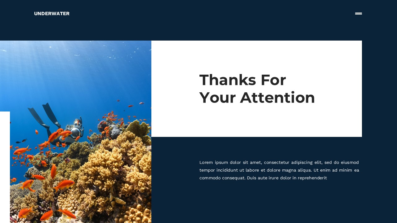 Underwater - Nature Google Slide Templates, Presentation Templates