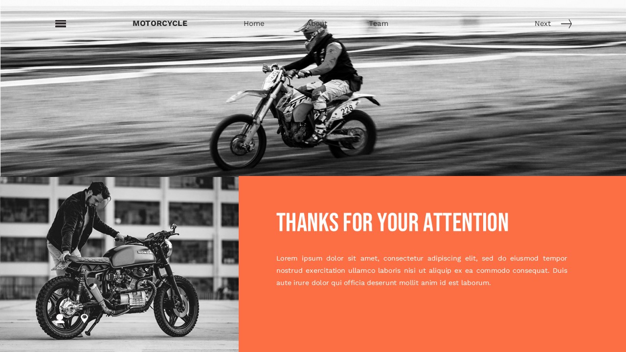 Motorcycle - Motorcycle Google Slide Templates, Presentation Templates