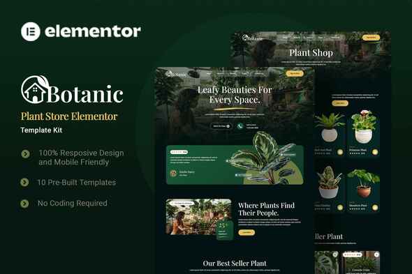 Botanic - Plant Store Elementor Template Kit