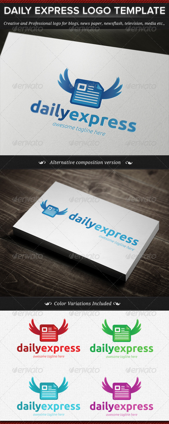 Daily Express News Logo Template - Objects Logo Templates