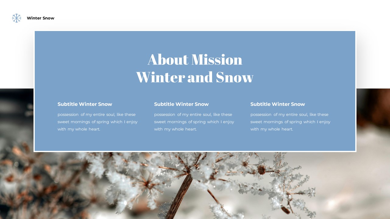 Winter Snow PowerPoint Template, Presentation Templates | GraphicRiver