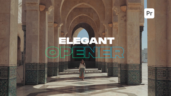 The Elegant Opener | MOGRT Premiere Pro template preview