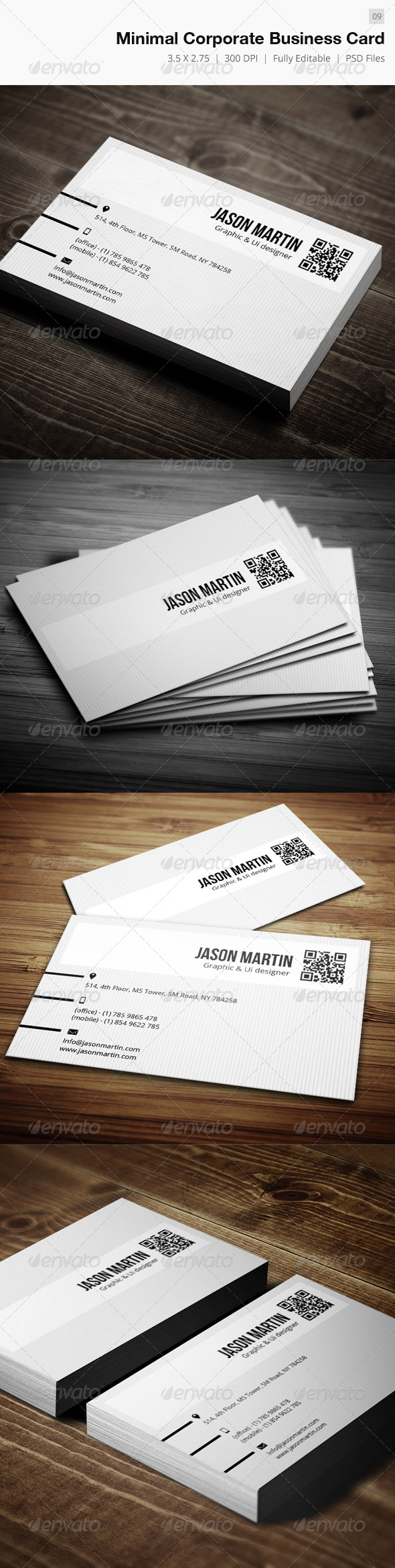 Corporate Minimal Business Card - 09 - Corporate Business Cards