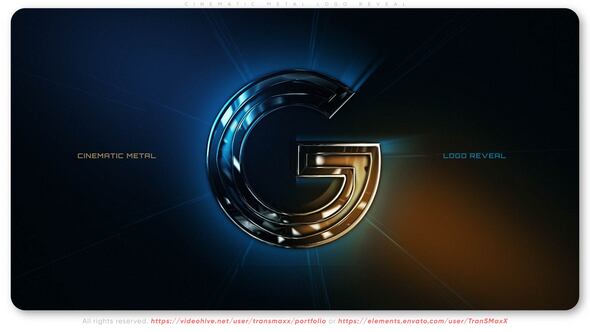 Cinematic Metal Logo Reveal Logo Stings template preview