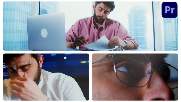 Multiscreen opener | MOGRT Premiere Pro template preview