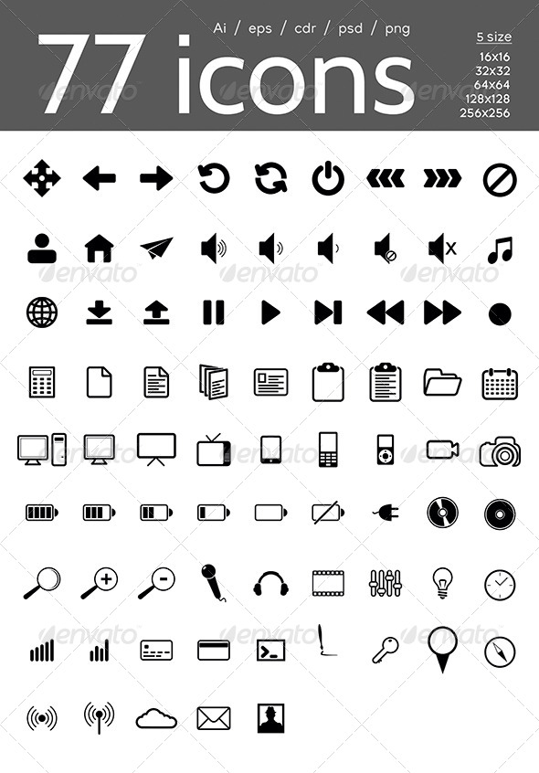 77 Vector Icons - Icons
