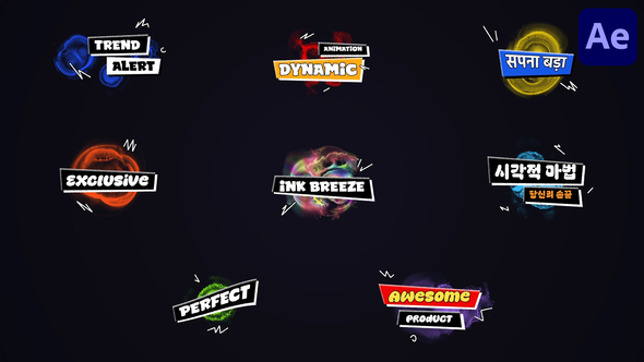 Ink Titles for After Effects Titles template preview