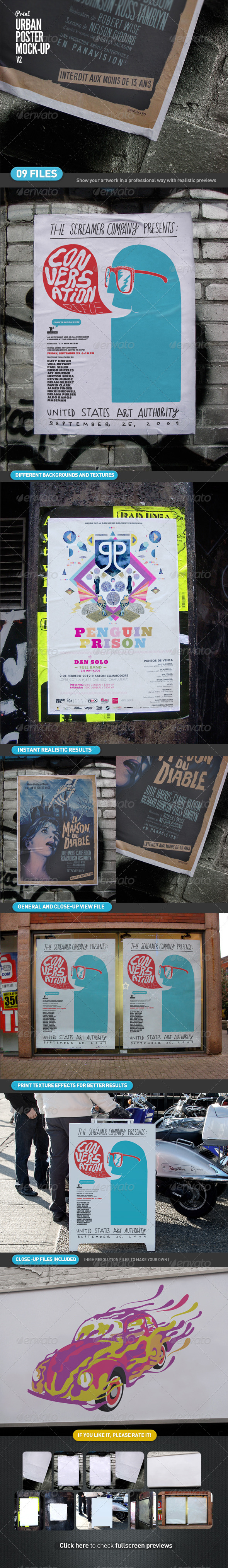 Urban Poster Mock-Up v2 - Posters Print