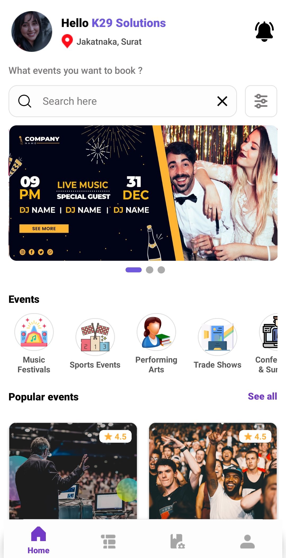 Event Ticket Booking App UI - React Native Template for Users & Event Organizers - 8