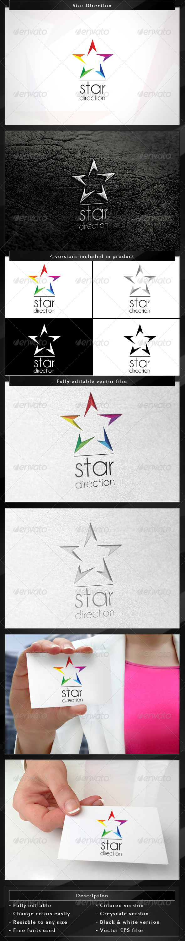 Star Direction - Symbols Logo Templates