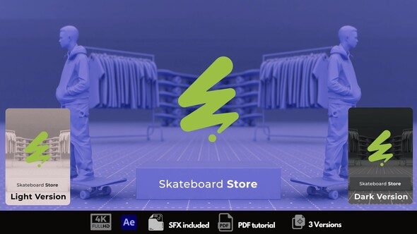 Skateboard Store Promo Openers template preview