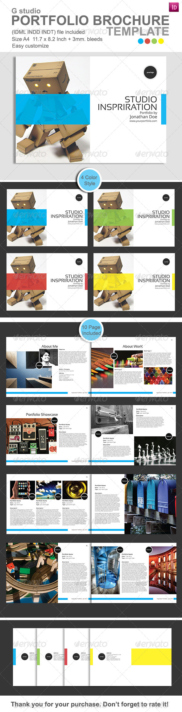 Gstudio Portfolio Brochure Template - Portfolio Brochures