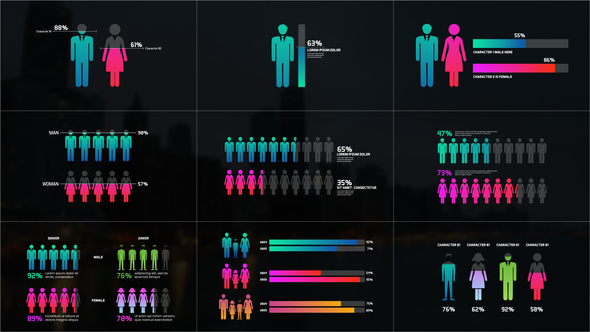 People Chart Infographics Infographics template preview
