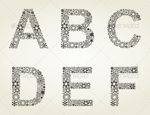 Snow the Alphabet - Miscellaneous Vectors