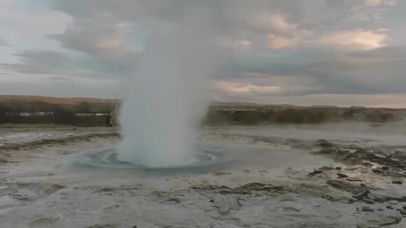 Geyser Exploding in Super Slow Motion Iceland